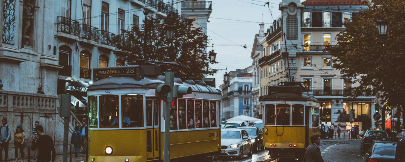 Lisbon, Portugal, Streetcar, Yellow