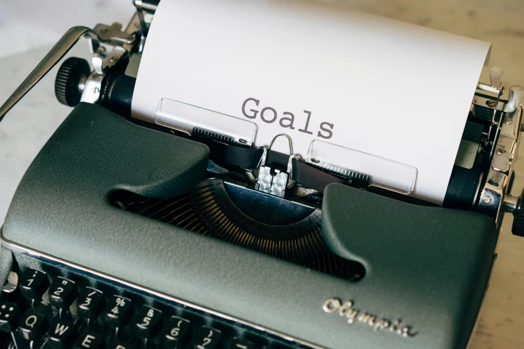 Goals, Clear Goals, Typewriter, Successful Project